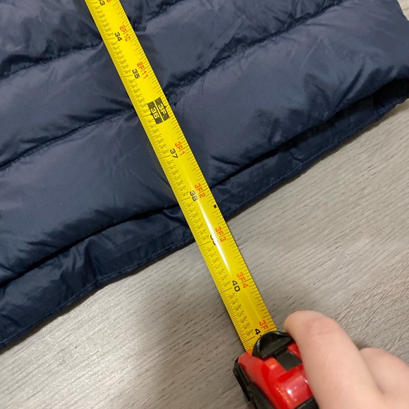 Patagonia Recycled Down Parka Hoodie Sweater Jacket Long Pitch Blue XS - Picture 8 of 8